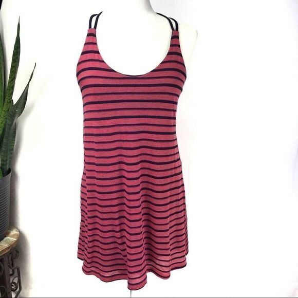 SPLENDID Pink Striped Sleeveless Tunic Small | SPLENDID fit flare tunic small - Picture 6 of 9